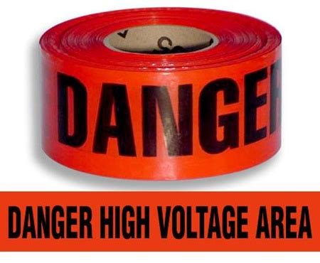 caution tape around electrical box|danger high voltage barrier tape.